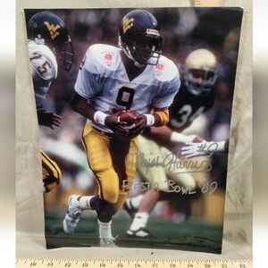 Major Harris Autographed Photo West Virginia Mountaineers 8x10 Signed Fiest Bowl
